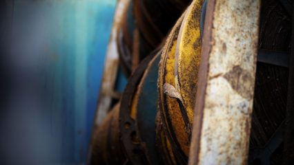 Paslanmış metal yüzeyin yakın çekimi